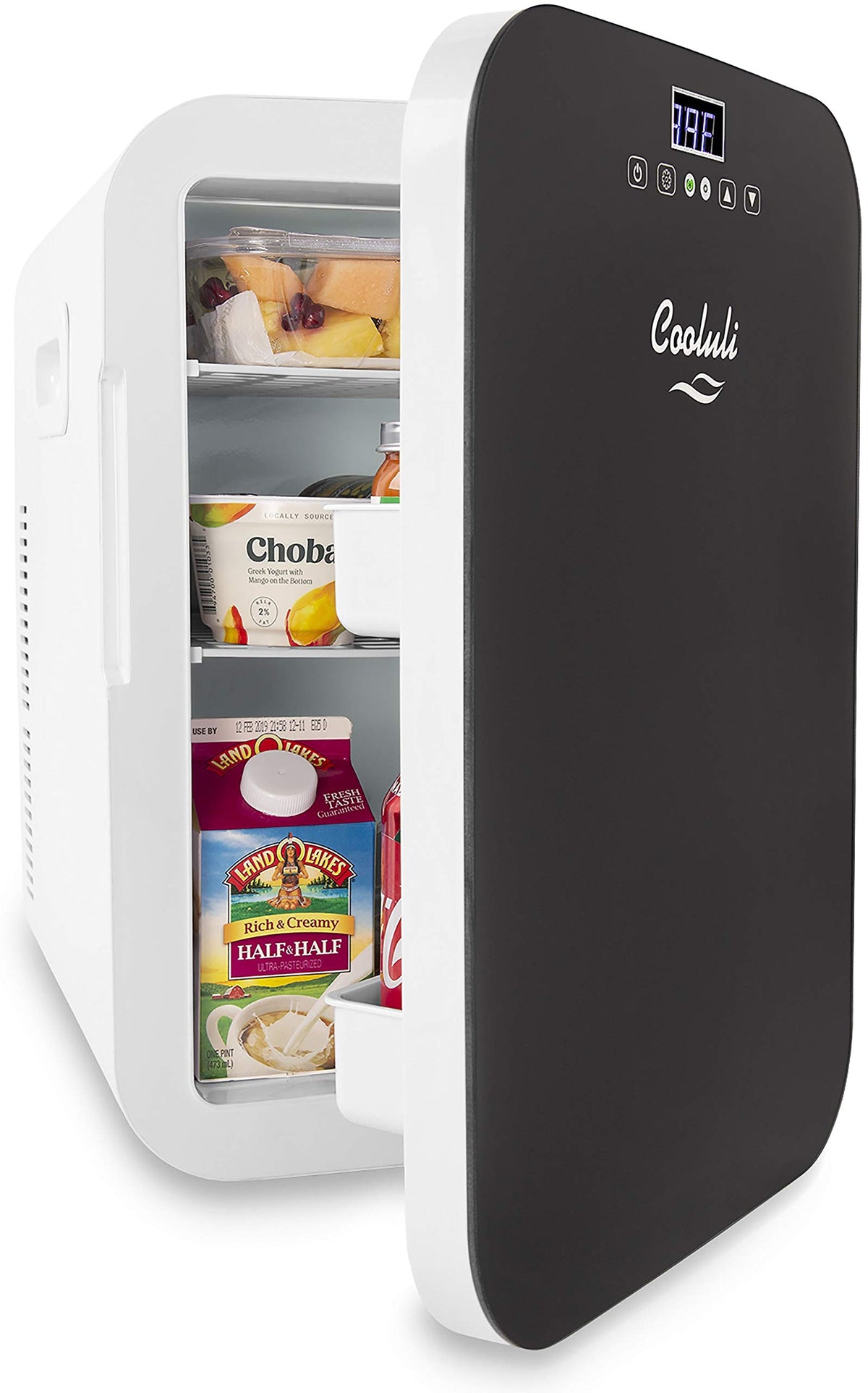 Cooluli 20L mini fridge interior with shelves for flexibility