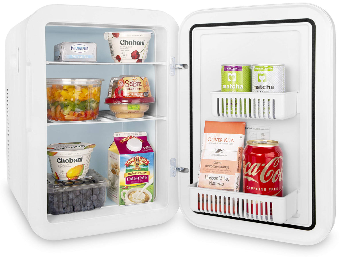 Cooluli 20L mini fridge in nursery setup for compact storage