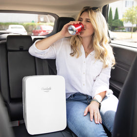 Cooluli 7.9 lb portable fridge ideal for road trips.