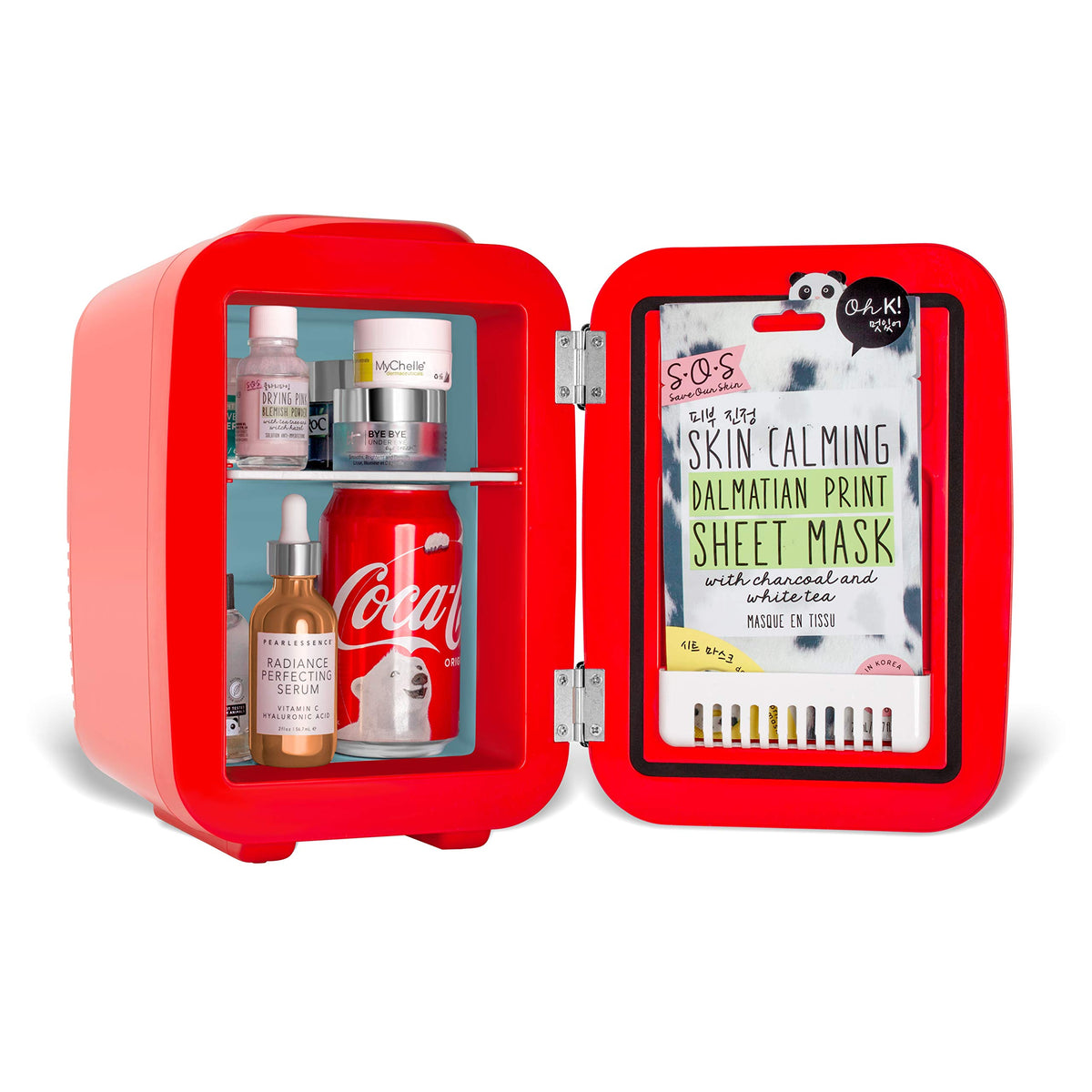 Cooluli Retro Coca-Cola Mini Fridge dimensions emphasize compact footprint for small spaces.