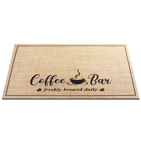 CooRug coffee-bar decor mat suits modern kitchens.