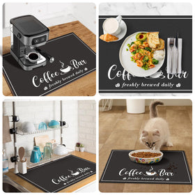 CooRug easy-clean coffee mat can be wiped or machine washed