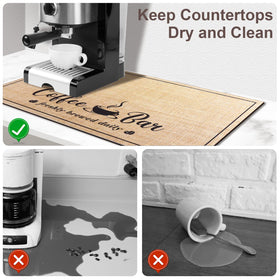 Eco-friendly CooRug coffee mat made from recyclable materials supports sustainability.