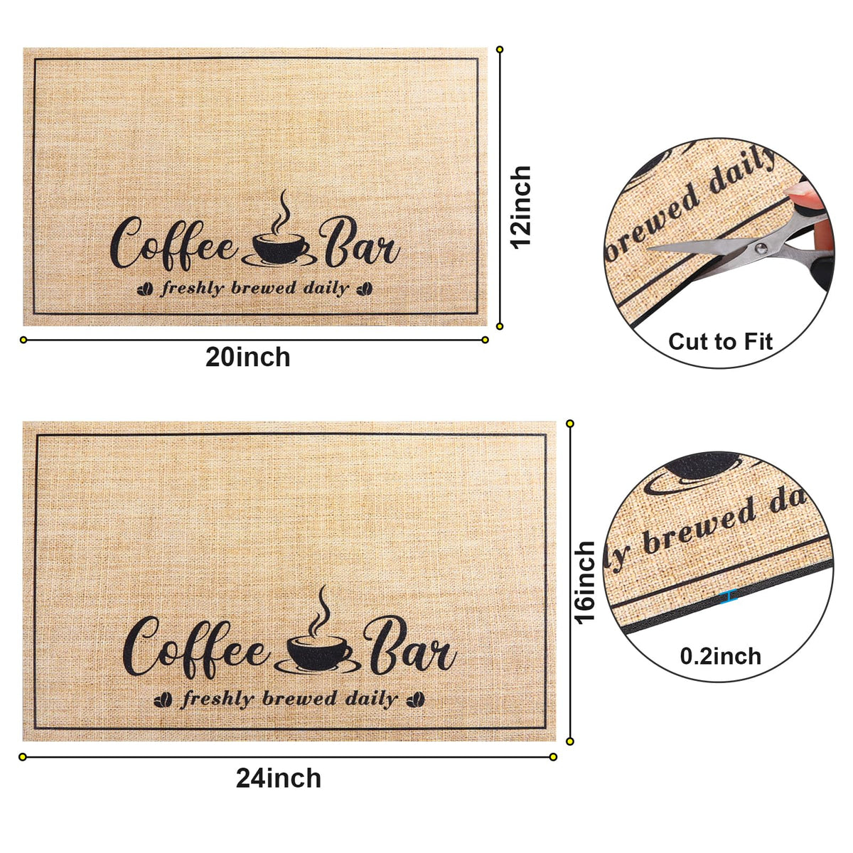 Versatile CooRug mat doubles as a dish drying mat and placemat.
