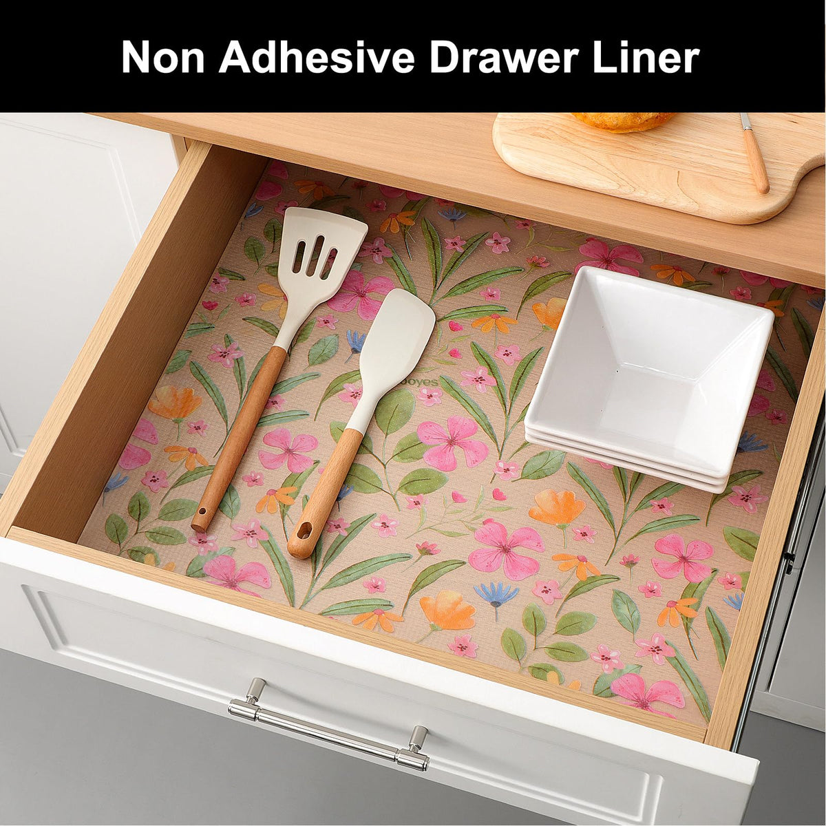 Cooyes drawer liner is waterproof, making spills easy to wipe away.