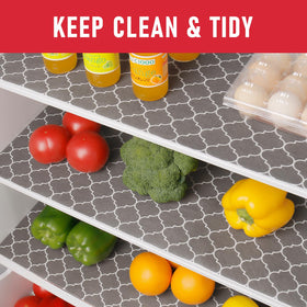 Cooyes fridge liner absorbs moisture to keep bins drier.