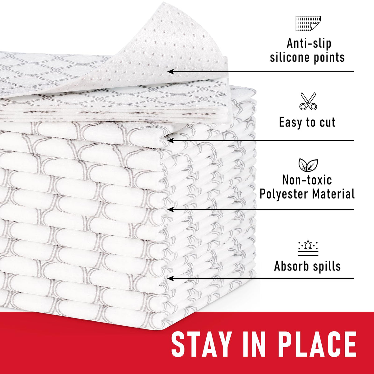 Cooyes soft-edge liner protects glass shelves and reduces snag risk
