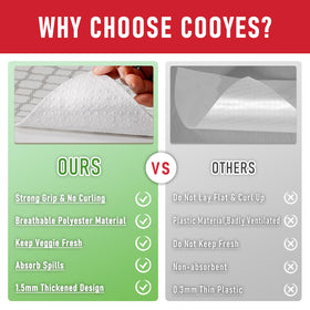 Cooyes reusable fridge liner offers quick cleanup after washing