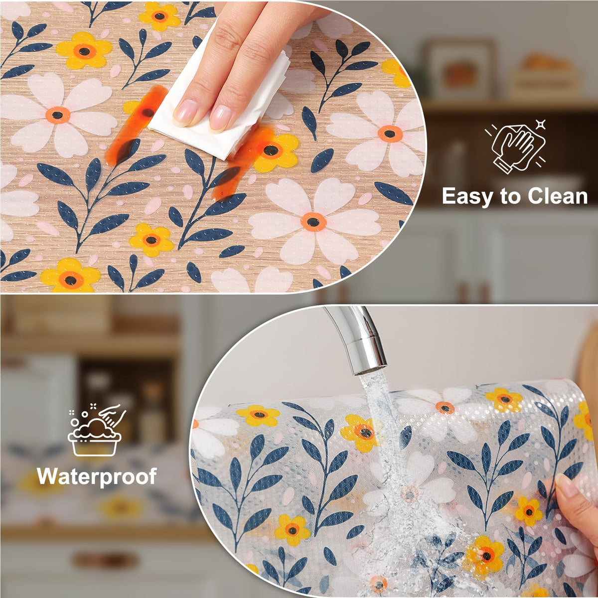 Cooyes shelf liner for bathroom use complements moisture-prone spaces.