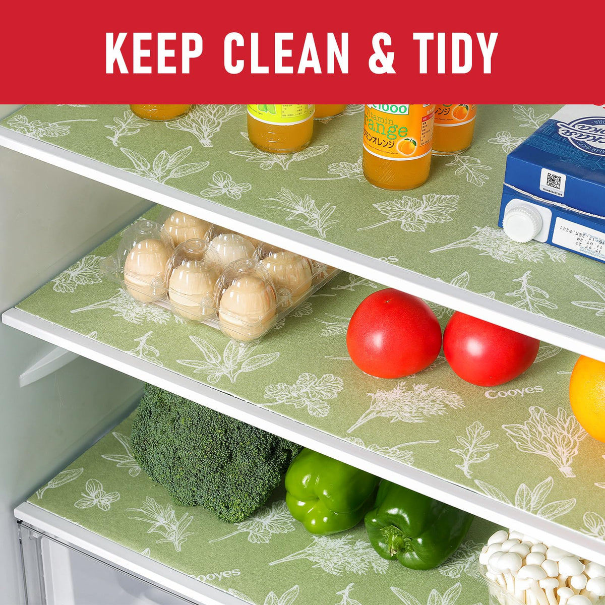 Cooyes breathable cloth liner provides soft protection for shelves and drawers.