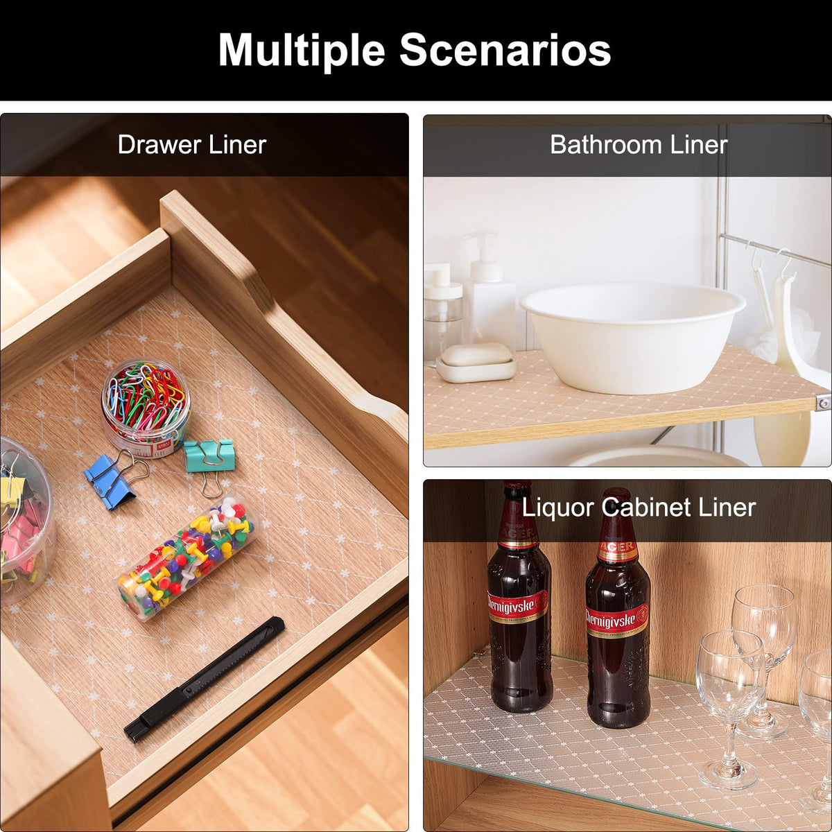 Cooyes liner cut-to-fit method for custom spaces