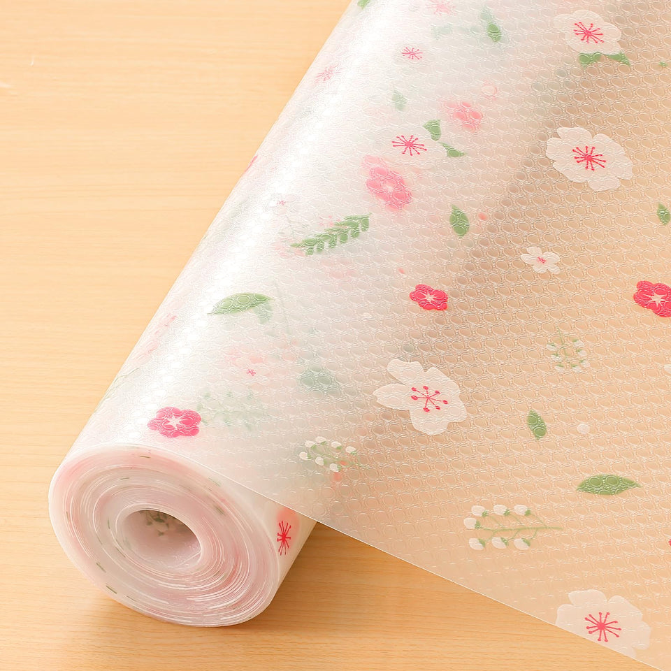 Cooyes shelf liner with daisy-pattern for cabinet protection