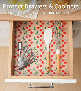 Cooyes liner shown for easy-cut application in drawers and shelves.