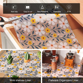 Cooyes shelf liner in-drawer use demonstrates waterproof, easy-to-clean performance.