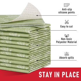 Cooyes shelf liner is machine washable for quick, reusable fridge organization.