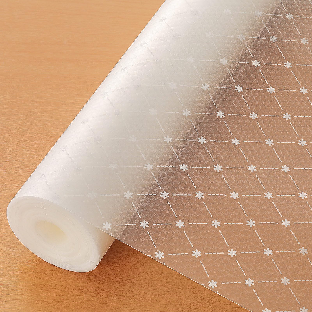 Cooyes shelf liner with modern pattern protects cabinet surfaces while elevating style