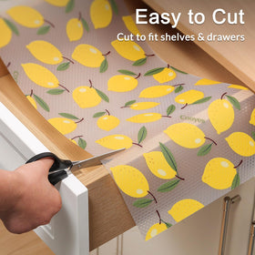Cooyes shelf liner non-slip texture prevents items from shifting.