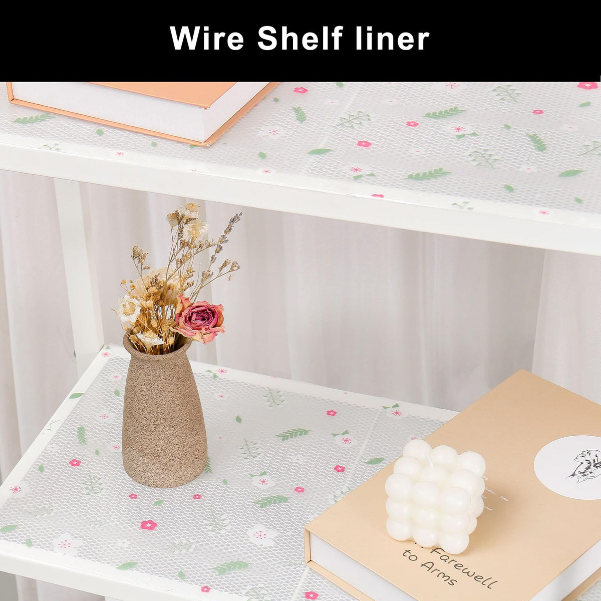 Cooyes shelf liner transparent base blends with decor