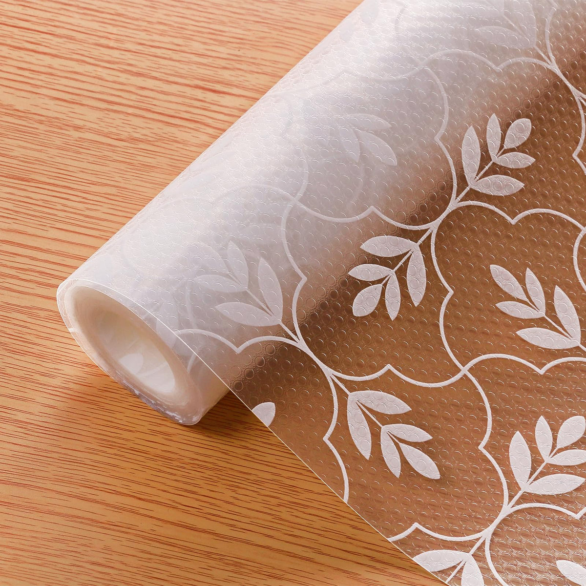 Cooyes shelf liner showing waterproof and oil-proof protection for kitchen shelves