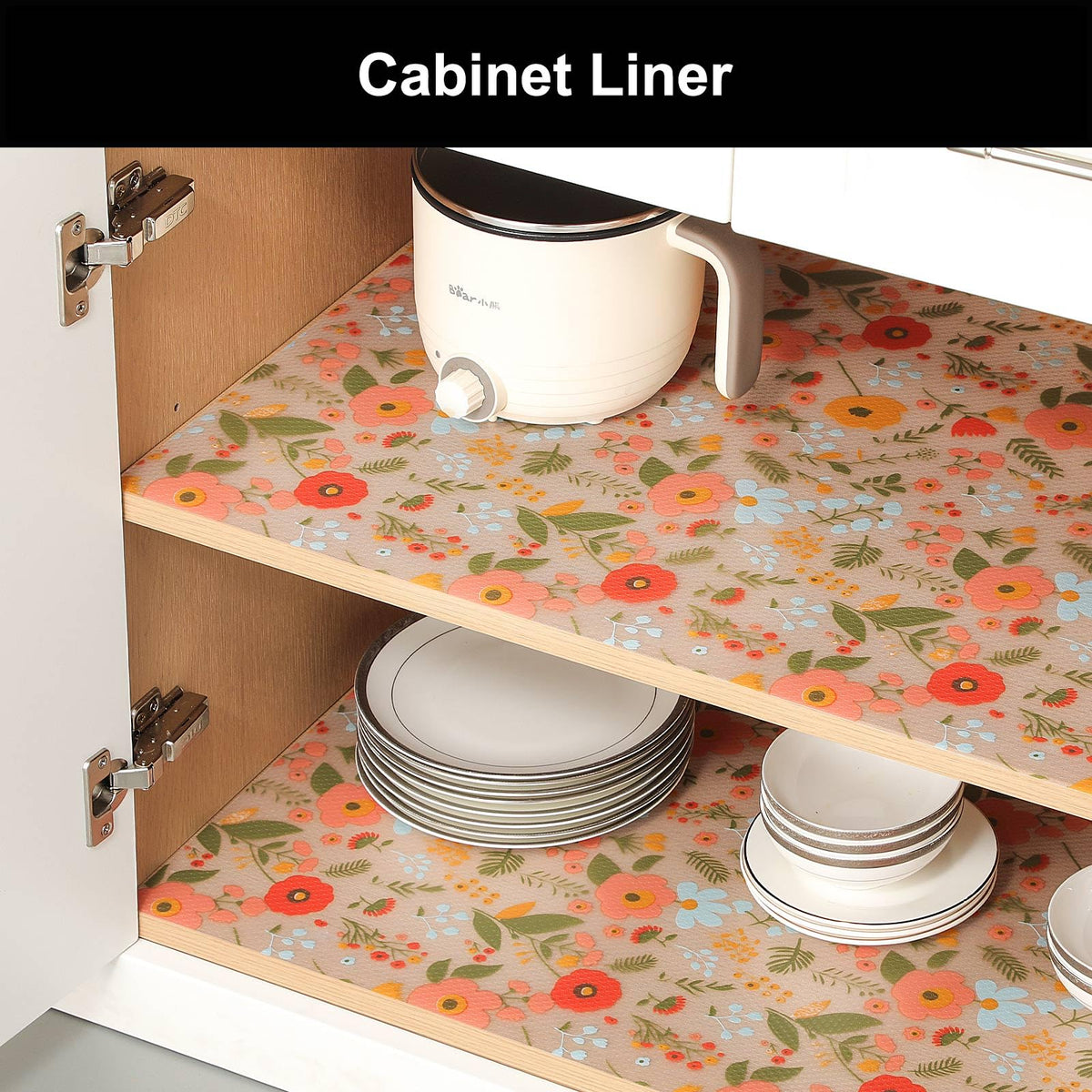 Cooyes shelf liner waterproof surface is easy to wipe clean.