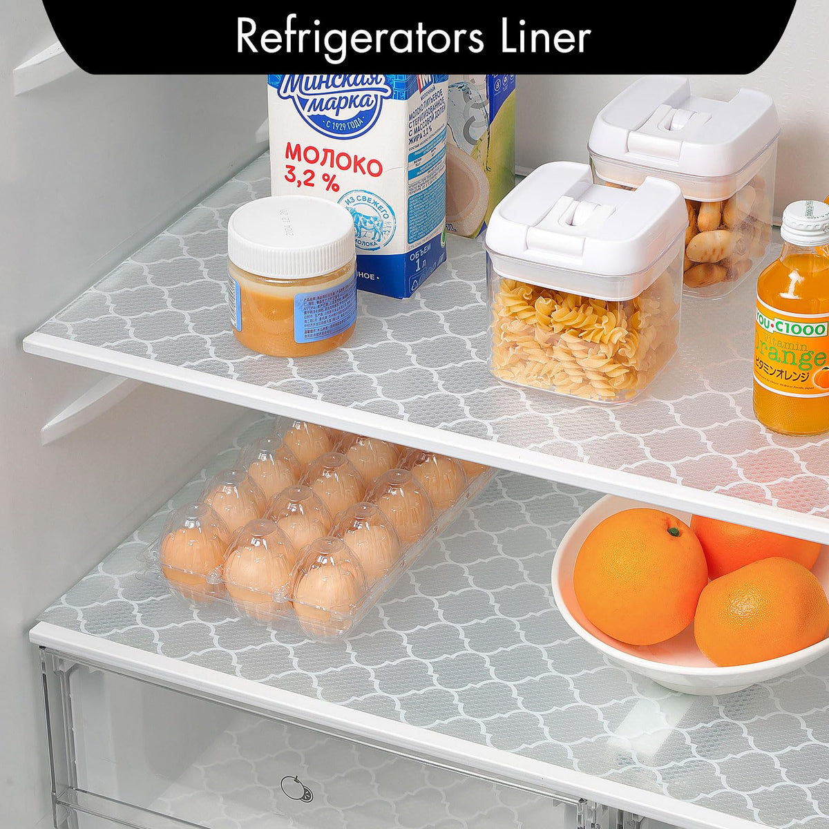 Cooyes shelf liner versatile for kitchen, pantry, desks, and closets.
