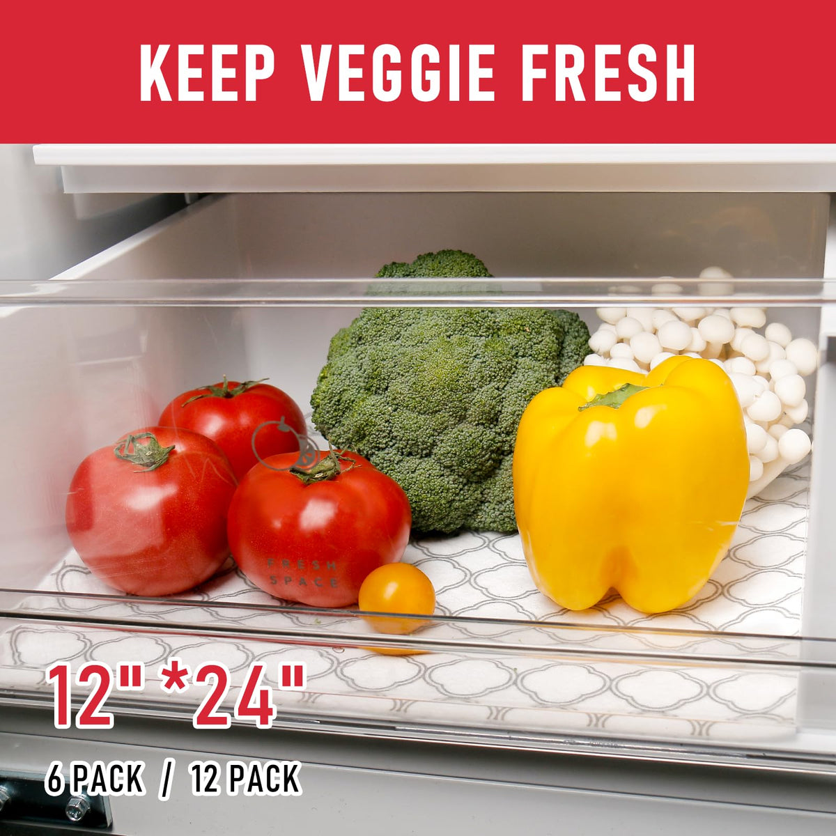 Cooyes six-pack 12x24 liners for glass shelves.