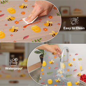 Cooyes waterproof shelf liner shown with easy wipe-clean surface.