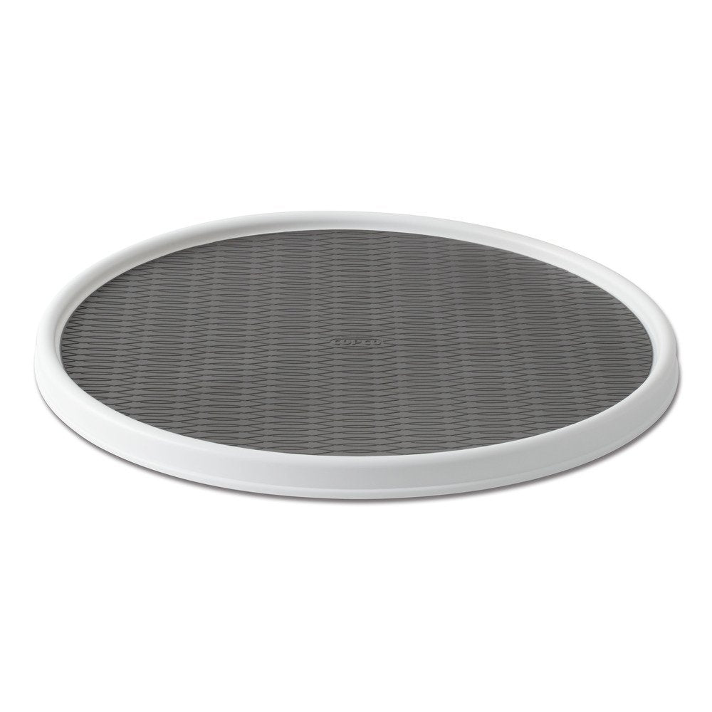 Copco 18-inch lazy susan on countertop for easy access to spices and condiments.
