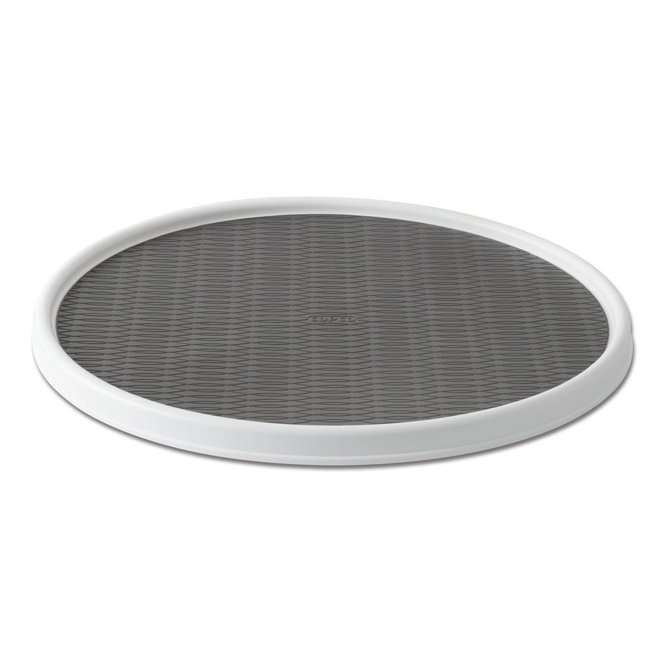 Copco 18-inch lazy susan on countertop for easy access to spices and condiments.