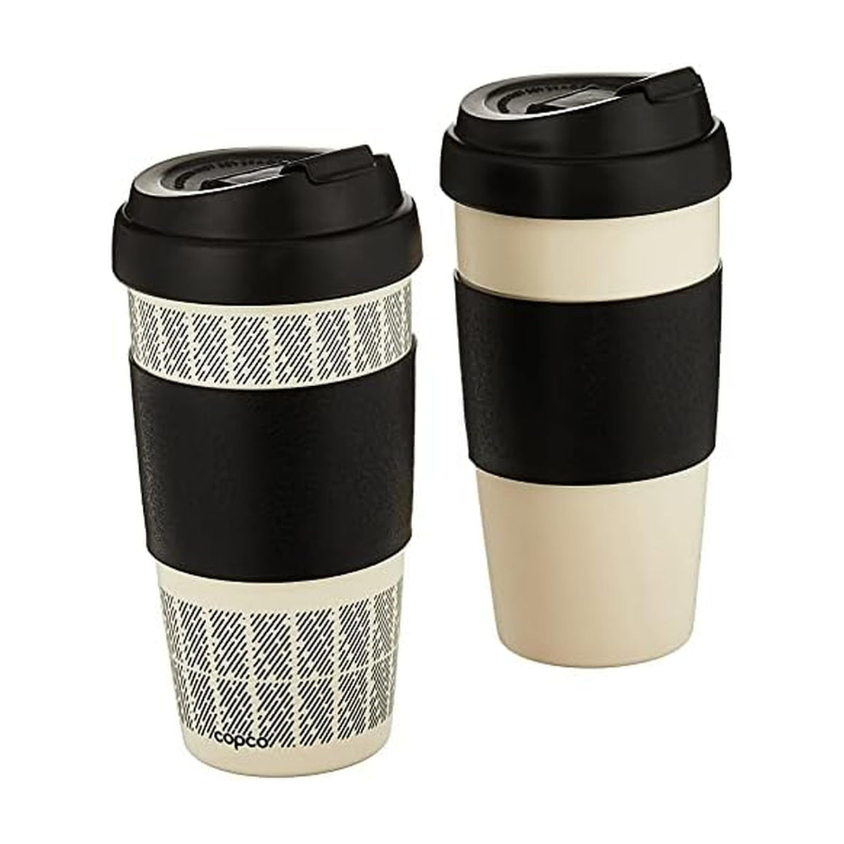 Copco 5237160 travel mug solid pattern with double-wall insulation keeps drinks hot or cold.