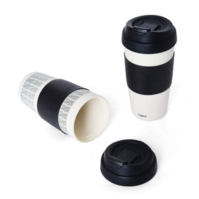 Copco 5237160 travel mug stripe pattern fits cup holders securely on the go.