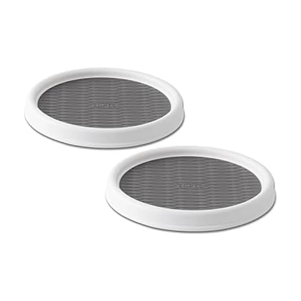 Copco 9-inch non-skid pantry turntable on countertop for easy access.