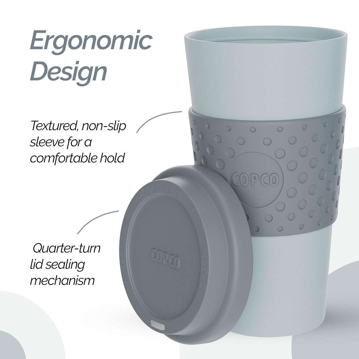Copco Acadia BPA-free durable plastic mug for everyday use.