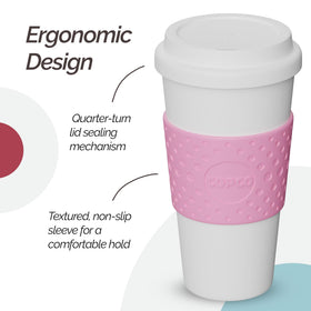 Copco Acadia fits standard car cup holders for easy travel.