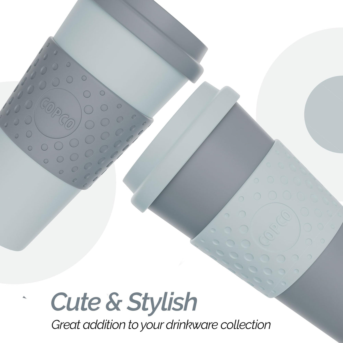 Copco Acadia mug with textured non-slip grip for secure handling.