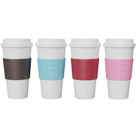 Copco Acadia travel mug 4-pack set shown for on-the-go beverages.
