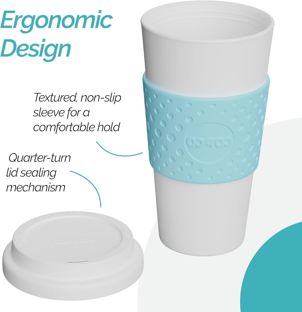 Three-pack Copco Acadia travel mugs for home, office, and travel use.