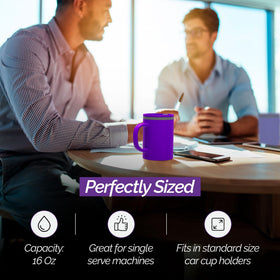 Copco Iconic set of 2 purple mugs for shared spaces