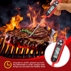 Copkim BBQ-ready meat thermometer designed for searing and grilling