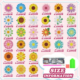 Copkim daisy diamond art magnet on locker keeps spaces lively and organized.