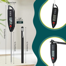 Copkim digital meat thermometer with color pack in black, white and red.