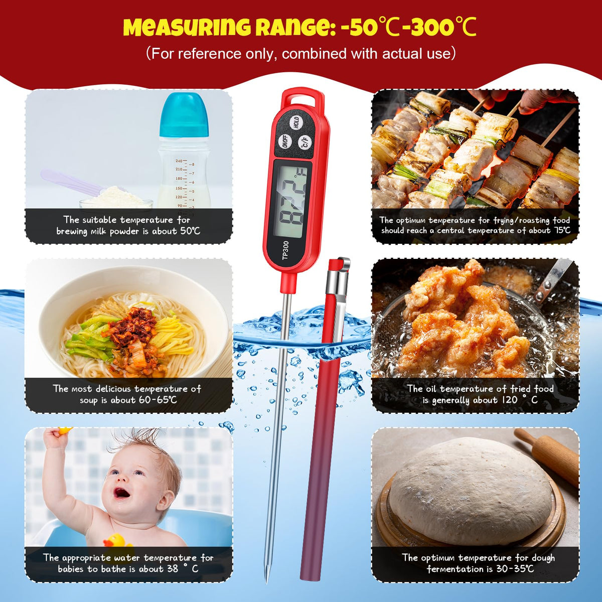 Copkim kitchen-use thermometer ideal for grilled dishes and recipes
