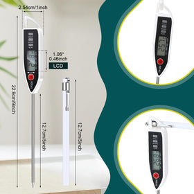 Copkim long-probe thermometer with a 5-inch probe for safe, hands-free checking.