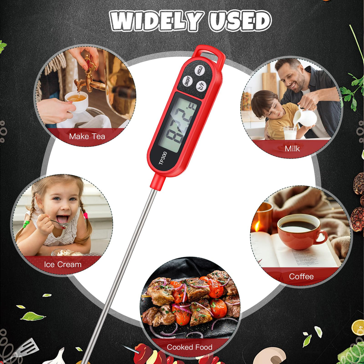 Copkim milk heating thermometer helps monitor gentle warming