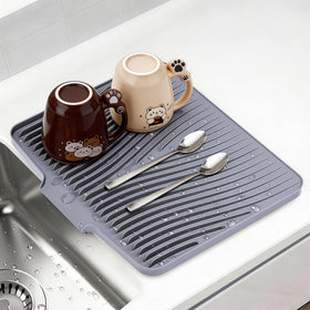 COPLIB silicone dish drying mat, 15.8 by 13 inches, spacious for efficient air drying.