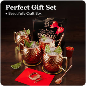 Copper-Bar straight straws and straw brush for easy, clean sipping