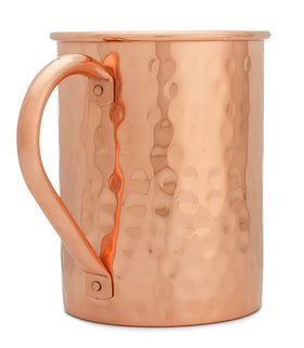 Copper Mules pure copper mug 16oz hand hammered exterior for lasting chill