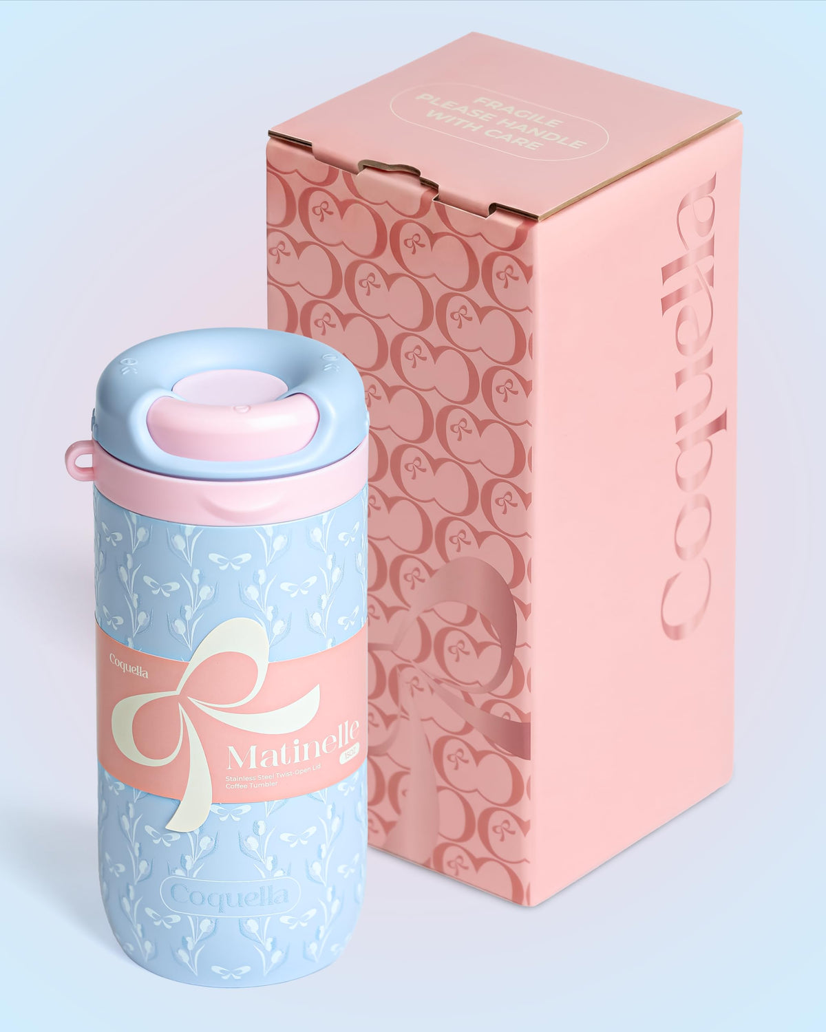 Coquella 15oz stainless-steel insulated body keeps drinks cold or warm