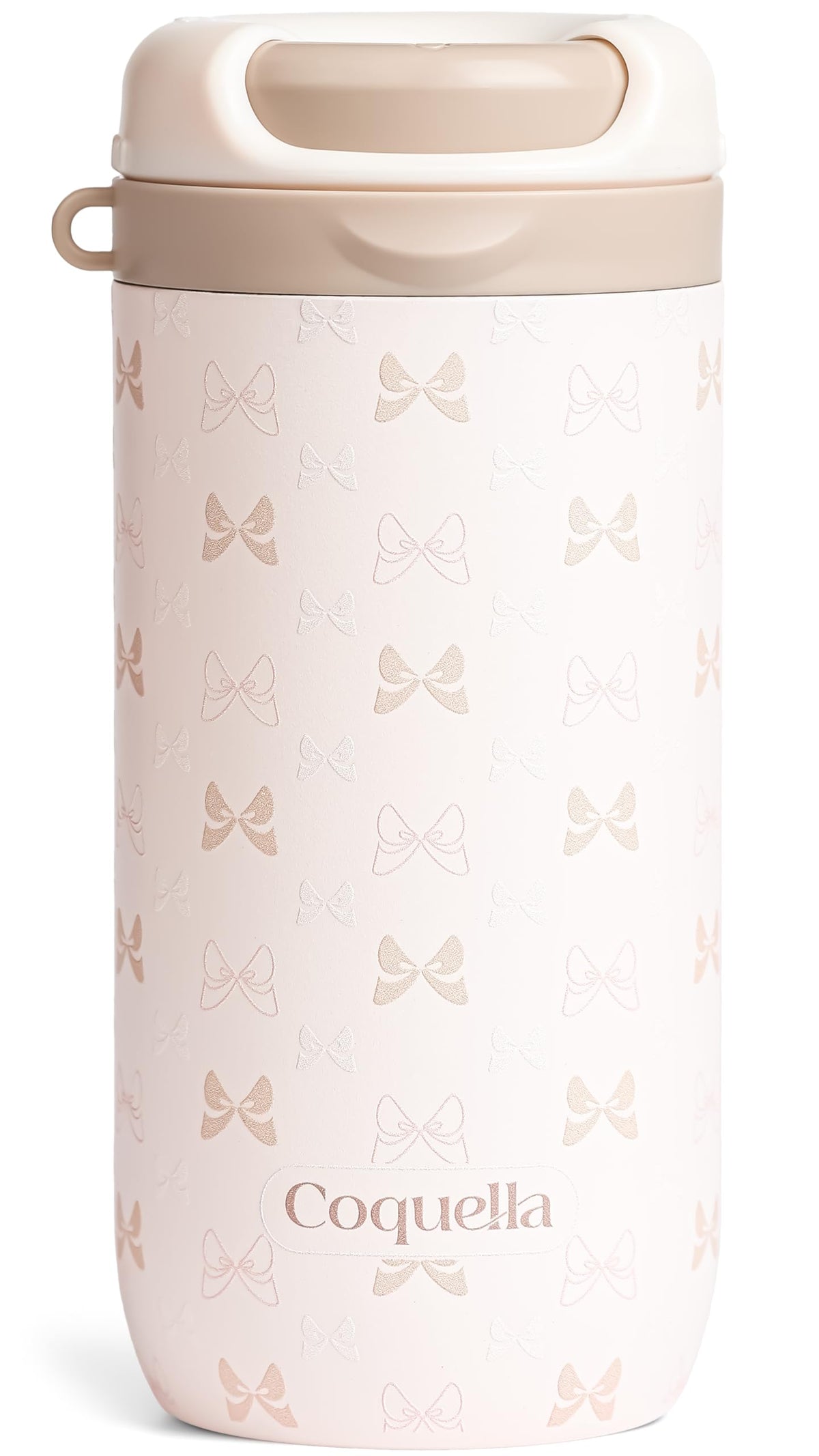 Coquella 15oz stainless steel tumbler with double-wall insulation for temperature control.