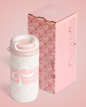 Coquella bow charm detail adds stylish, portable flair.